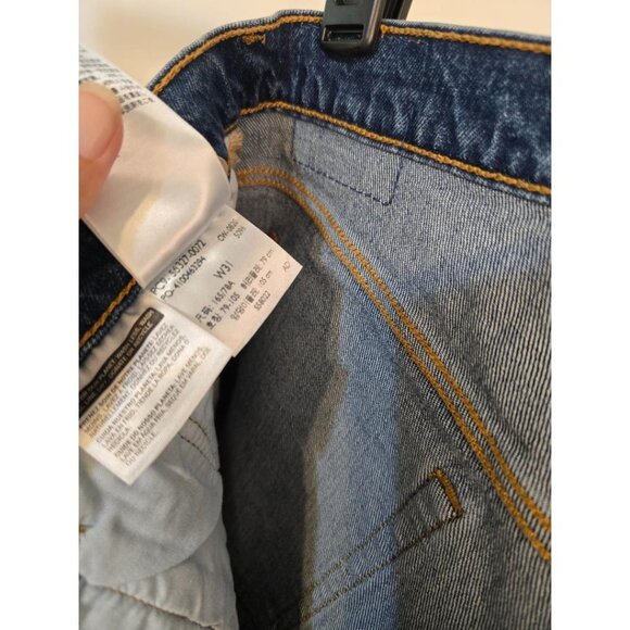 Levi 501 Button Fly Cuttoff Blue Jean Shorts 31 - Picture 5 of 5